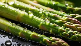 Gedetailleerde close-up van een verse asperge
