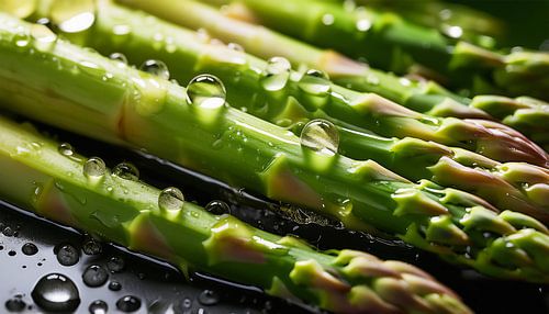 Detailed close-up of a fresh asparagus