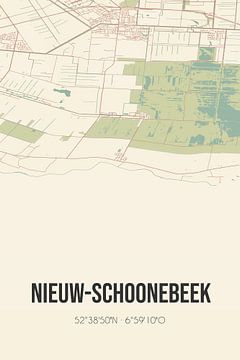 Carte ancienne de Nieuw-Schoonebeek (Drenthe) sur Rezona