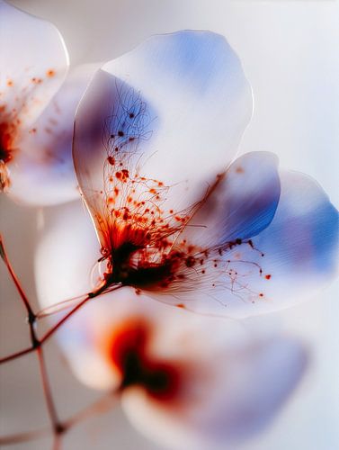 Pétales blancs, nervures rouillées sur Olaf Kramer