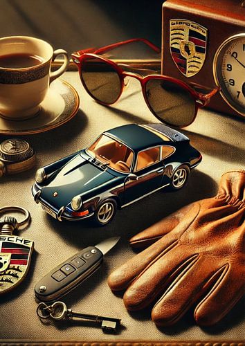 Ikonischer Stillleben-Porsche der 1970er Jahre
