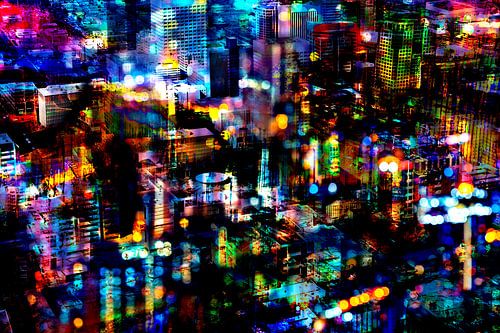 Helle Lichter der Großstadt