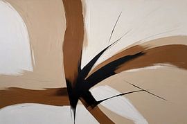 Abstrakte Erdtöne mit dynamischen Linien von Art & Soul Creations