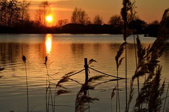 Zonsondergang op een zwoele zomeravond