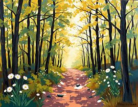 Autumn's Golden Path by Artistic
