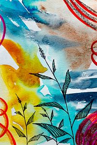 Wenn ich nach oben schaue | Modern Abstract Botanic