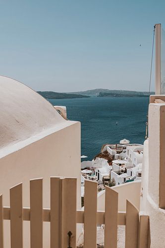 View of Oia in Santorini Greece