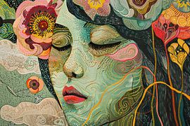 Femme sereine et colorée sur La collection ARTEO