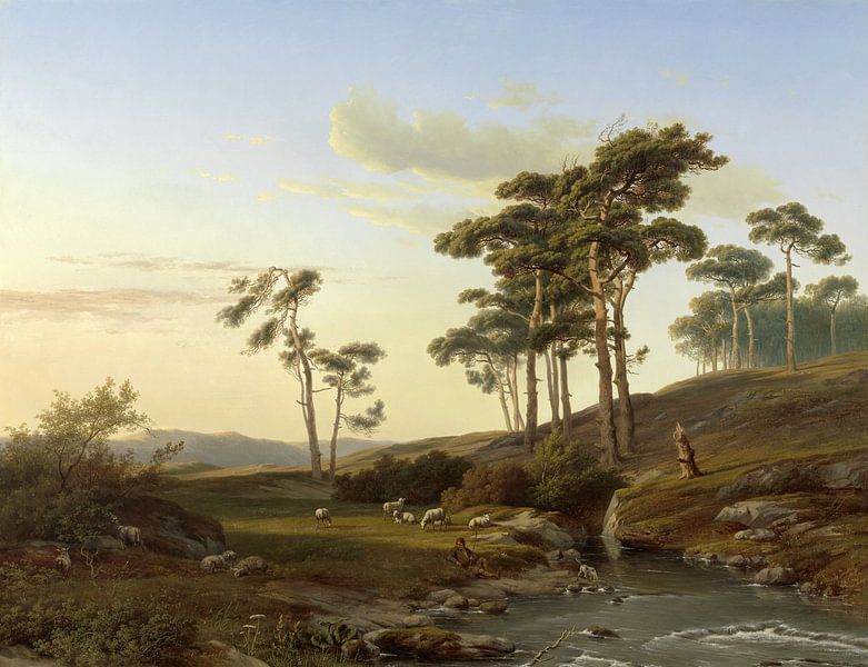 Abendstimmung mit Schäfer, Cornelis Lieste von Meisterhafte Meister