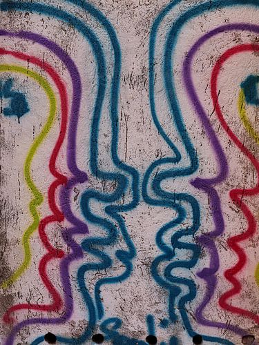 le baiser de l'art de la rue