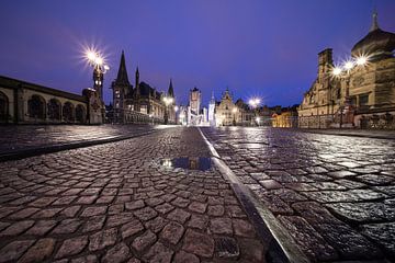 Ochtend fotografie van Gent de hoofdstad van Oost-Vlaanderen van Marcel Derweduwen