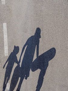 Schatten von eine Familie