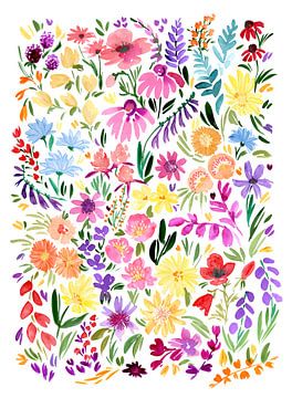 Wilde bloemenweide van Rosana Laiz Blursbyai