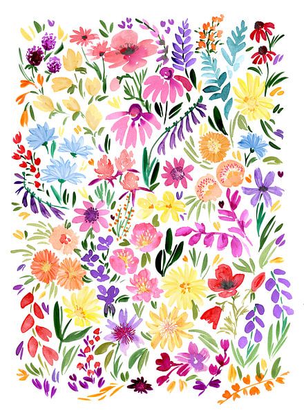 Wilde bloemenweide van Rosana Laiz Blursbyai