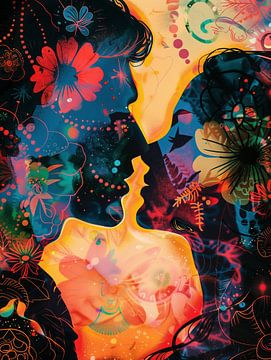 Sommer-Küsse Winter-Tränen | Poetisches Liebes-Poster von Frank Daske | Foto & Design