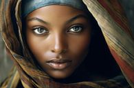 Portrait of a young African woman by Carla Van Iersel thumbnail