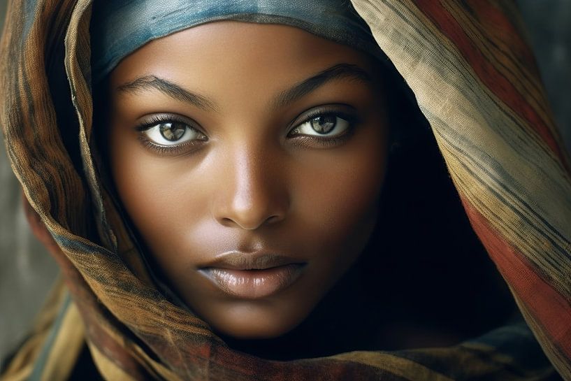Portrait of a young African woman by Carla Van Iersel