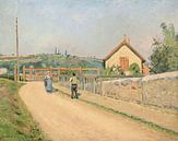 De spoorwegversperring bij Les Pâtis bij Pontoise, Camille Pissarro van Meesterlijcke Meesters thumbnail