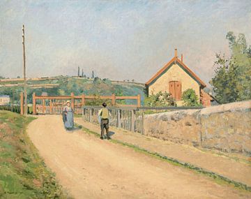De spoorwegversperring bij Les Pâtis bij Pontoise, Camille Pissarro