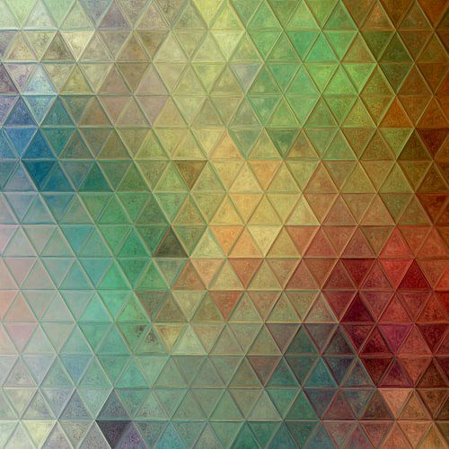 Mozaïek geel groen rood #mozaïek