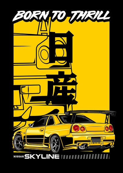 Nissan Skyline GTR R34 JDM Car by Adam Khabibi