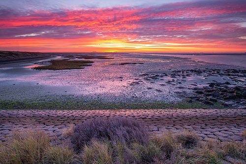 Sunrise at the Crab Creek in Zeeland