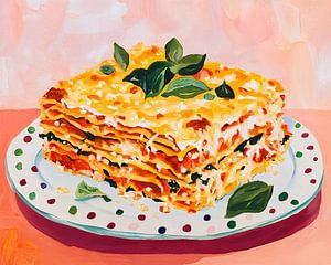 Pastell-Lasagne | Lasagne-Kunst