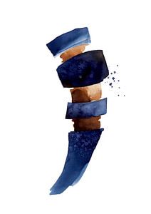 Encre indigo abstraite