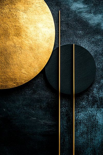 Gold and black geometric abstraction by Imperial Art House