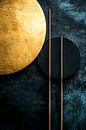 Gold and black geometric abstraction by Imperial Art House thumbnail
