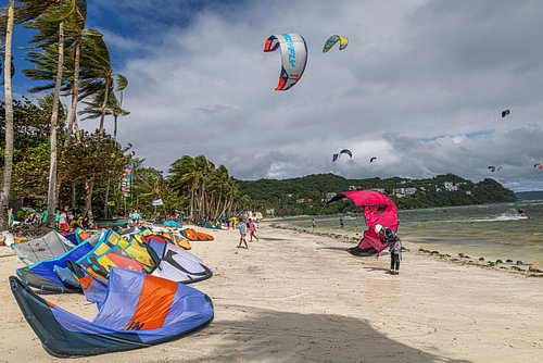 Kitesurfers @ Boracay, Filipijnen