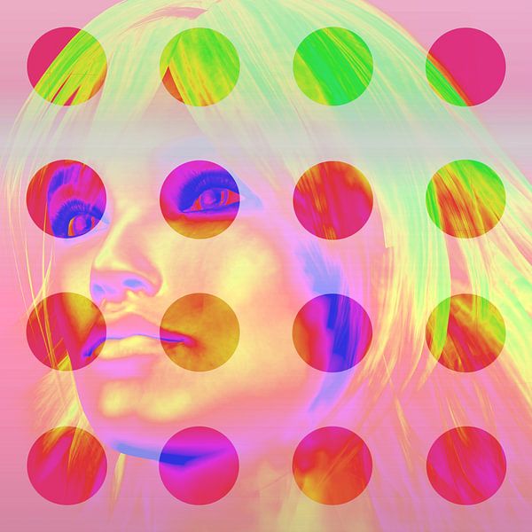 Abstract Pop Art Portrait Woman by Maurice Dawson