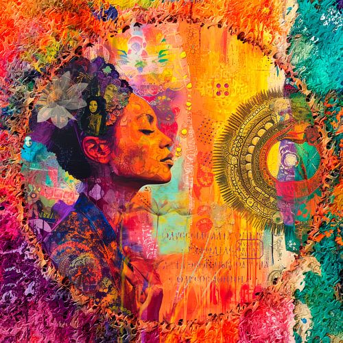 Colourful collage by Carla van Zomeren