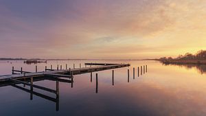 Sonnenaufgang am Leekster See in sanften Tönen