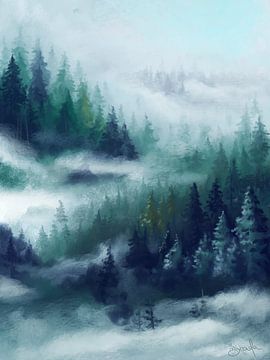 Nebliger Wald von Mihaela Soimaru