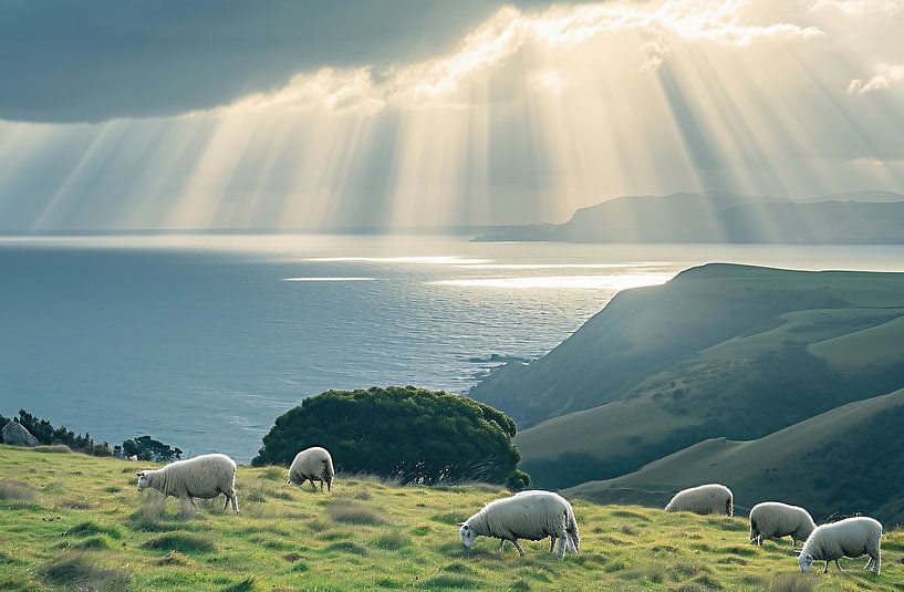 Wandern an Neuseelands Küste von fernlichtsicht