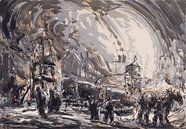 Na de foor, Alfred Ost, 1924 van Atelier Liesjes thumbnail