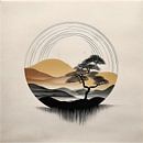 Japandi - WabiSabi art - Serie: Japanische Landschaft -1 von Studio Pieternel Miniaturansicht