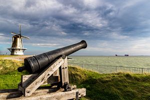 Die Orangenmühle in Vlissingen wird bewacht
