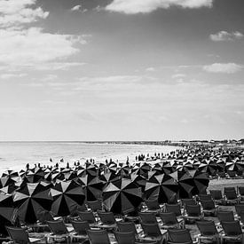 Maspalomas Costa Canaria Vintage Schwarz-Weiß von Nick van Dijk