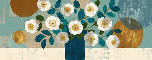 Bright Blooms in Pot