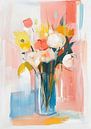 Kleurrijke Bloemenvaas van De Mooiste Kunst thumbnail