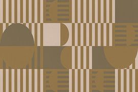 Architecture rétro. Art géométrique abstrait en or et vert sur Dina Dankers