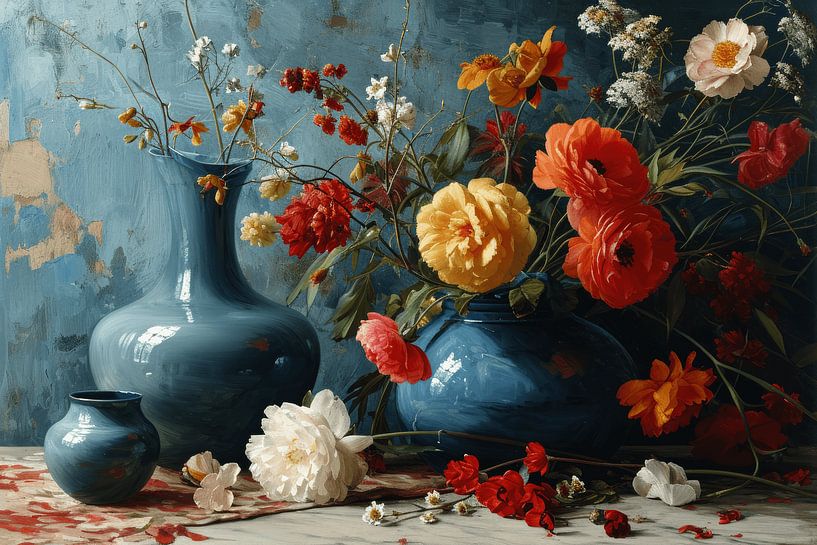 Colourful still life with flowers by Studio Allee