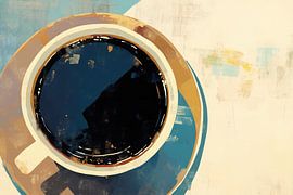 Abstrakte Malerei | Schattierte Figuren entfalten sich von ARTEO Gemälde