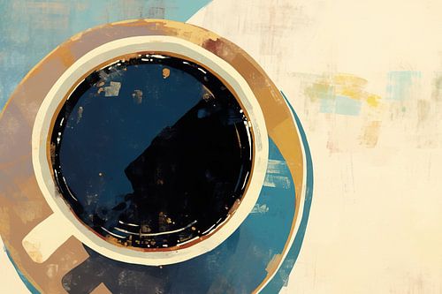 Abstrakte Malerei | Schattierte Figuren entfalten sich