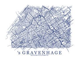 Gestylter Stadtplan von Den Haag