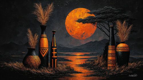 afrikaans-zwart-goud-oranje
