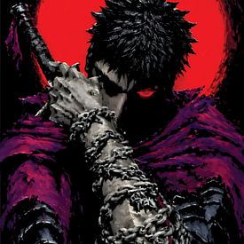 Anime-Krieger: Rotes Mondschwert – Umarmungskunst von Ramy Salah Hefny