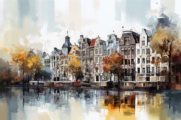 Amsterdam abstract ingetogen by ARTEO Paintings